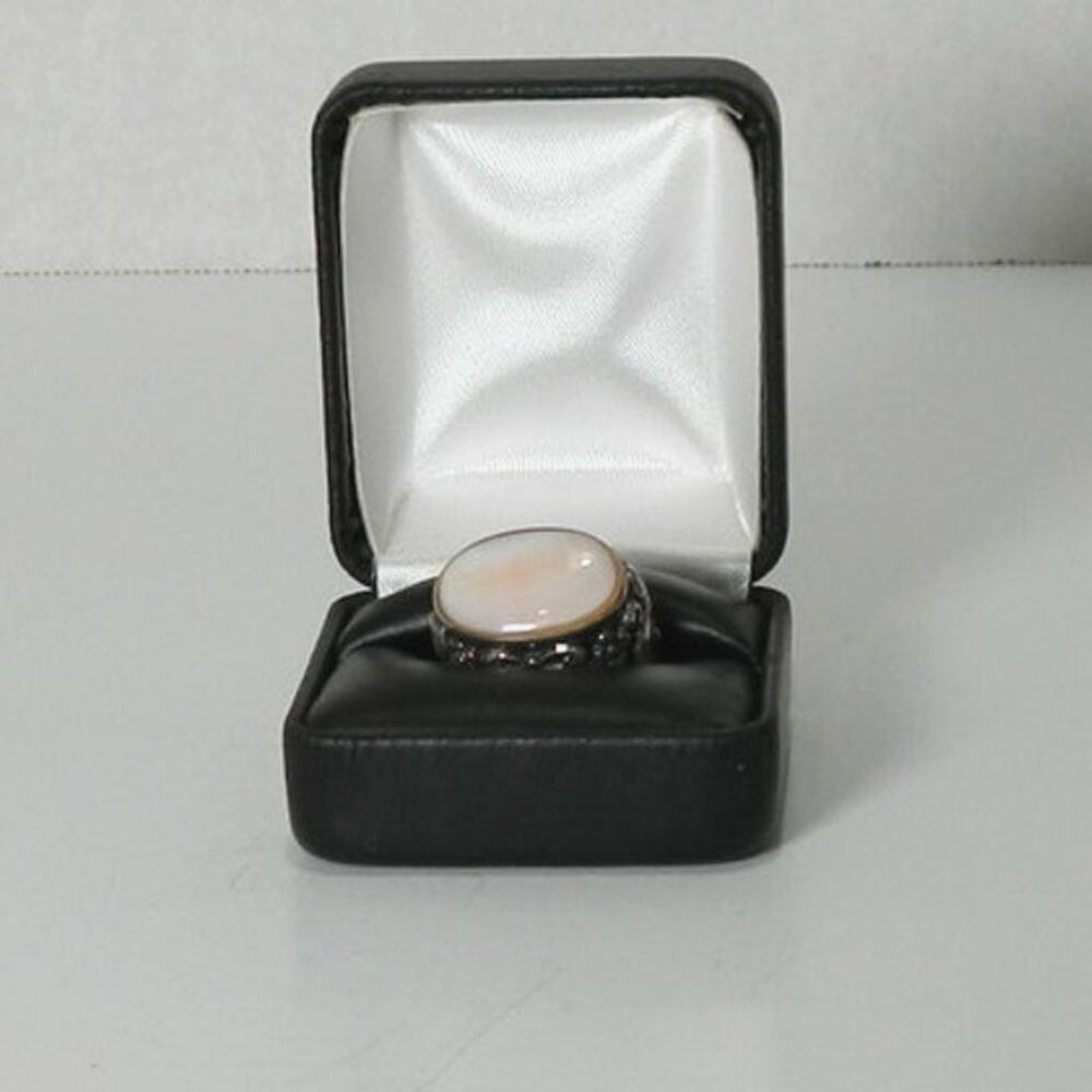 Pink Mother of Pearl Ring Sterling MOP 925